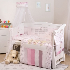 Дитяча постільна білизна Twins Dolce Друзі зайчики pink (8 од.)